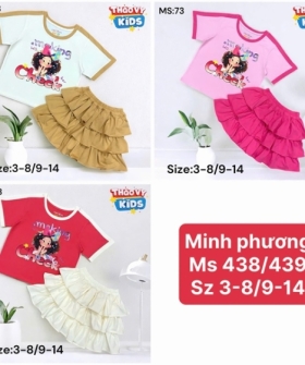 bộ váy thun bé gái 9/14
