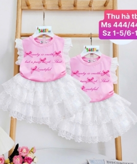 bộ váy ren bé gái 6/10
