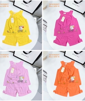 thl5076 bộ tole màu hở vai 2 con thỏ 2/9
