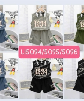 ll5094 bộ thun hiphop sát nách loang số 1234 120/160